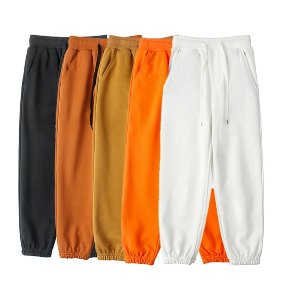 Esaierr Baby Kids Girls Kids Solid Color Sweatpants Casual Pants Adjustable Drawstring Athletic Pants for 4-12 Years