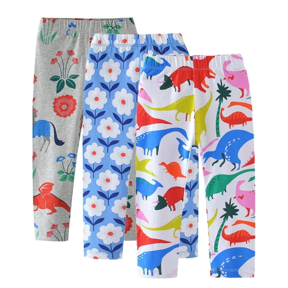 Esaierr Baby Kids Print Legging for Girl's Spring Fall Fashion Stretch 2-7Y Toddler Long Pants Tights Comfortable Kid Trousers Bottoms