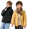thumbnail image 1 of Esaierr Baby Kids Short White Duck down Jacket Boys Girls Solid Colors Winter down Coats 2-14 Years Windproof Cuffs Warm Outerwear, 1 of 8