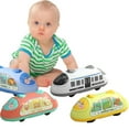 thumbnail image 1 of Esaierr Baby Simulation Model Cartoon Train Toys Double Pull-Back Train Toys for 3 4 5 6 7 Years, 1 of 7