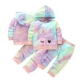 thumbnail image 1 of Esaierr Baby Toddler Boys Girls Sweatshirt 2PCS Outfits Newborn Fall Winte Sweatsuit Set 4-8Y Fashion Long Sleeve Hoodie + Jogger Pants Trousers Toddler Sports Casual Tracksuits Outfits Set, 1 of 7