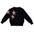 thumbnail image 1 of Esaierr Baby Toddler Girl Cotton Cardigan Sweaters Sequin Star Long Sleeve Kid Knit Tops Jacket, 1 of 5