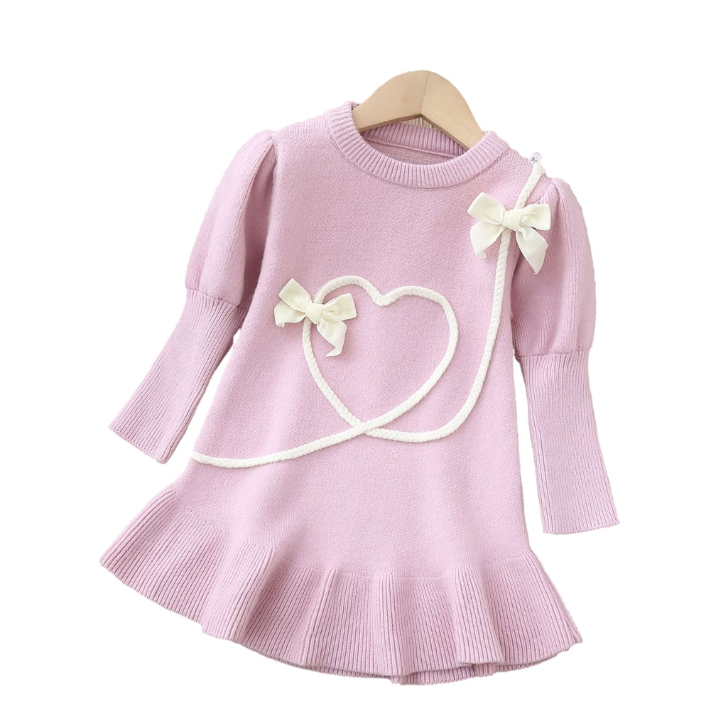 New Baby Girl Winter Dress In Fleece Stuff Style Smile In Brown Color From 1 To 6 Months On Sale