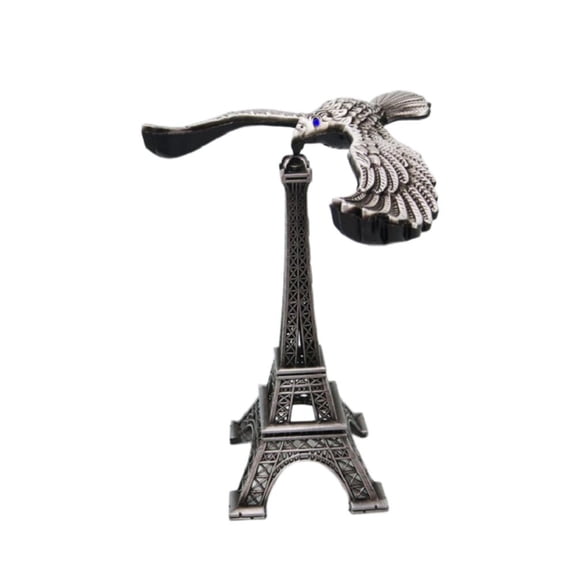 Esaierr Balance Eagle Eiffel Tower Architecture Model Metal Alloy Iron Statue Decoration 4.33inch