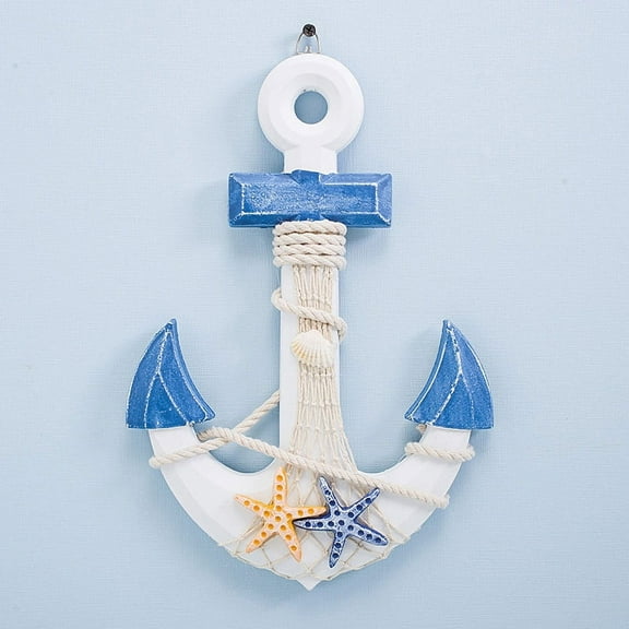 Esaierr Blue and White Sea Star Anchorage China Sea Style Decorative Anchor Ocean Boat Anchor Home Decor Dark Blue