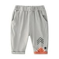 thumbnail image 1 of Esaierr Boys Cotton Shorts for Kids Toddler Casual Elastic Shorts Five-Quarter Pants Athletic Lounge loose Shorts Seven Points Pants with Pockets 1-8Y, 1 of 6