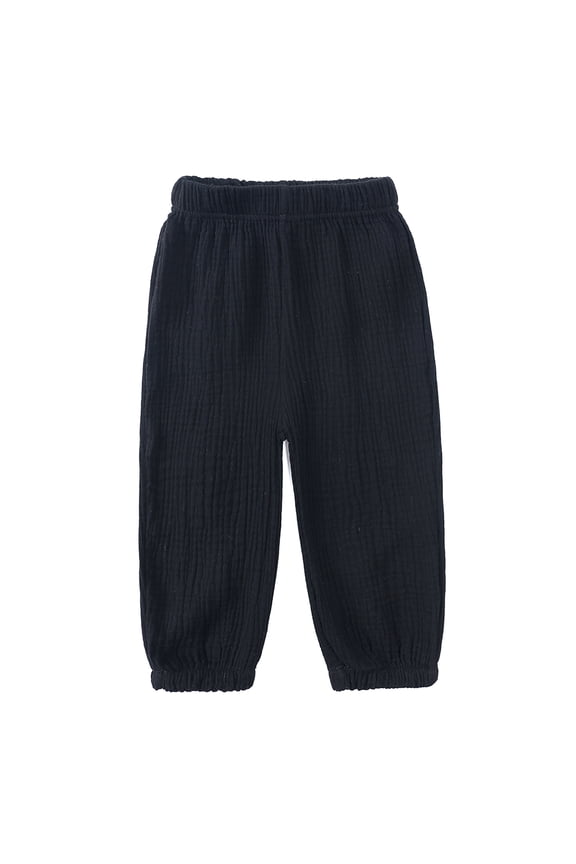 Boys Girls Anti-Mosquito Trousers for Toddler Baby 9M-8T solid color Drawstring feet Long pants Spring summer cotton hemp Lantern pants
