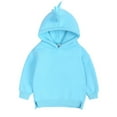 thumbnail image 1 of Esaierr Boys Girls Dinosaur Hoodie Sweatshirt for 4Y-12Y Toddler Kids,Long Sleeve Dinosaur Hooded Outwear,Solid Color Autumn Winter Jacket, 1 of 6