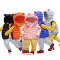 thumbnail image 1 of Esaierr Boys Girls Ear Hooded down Vest for Newborn Baby Lightweight Sleeveless Jacket Candy Color Waistcoat Winter Warm Tops for 9M-5Y, 1 of 7