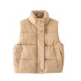thumbnail image 1 of Esaierr Boys Girls Kids Toddler Winter Down Vest Coat Sleeveless Puffer Vest Jacket Lightweight Thickened Down Jacket Tops Winter Down Waistcoat Outerwear for 3-12Y, 1 of 6