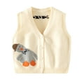 thumbnail image 1 of Esaierr Boys Girls Knitted Vest Jacket for Kids Baby Fall Winte Spring Fall Sleeveless Outwear Little Boys Girls Soft Casual Soft Warm Newborn Knitted Waistcoat Coats for 9M-5Y, 1 of 7