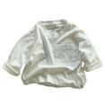 thumbnail image 1 of Esaierr Boys Girls Long Sleeved Tops Tees for Toddler Newborn Crewneck Bamboo Cotton Versatile Casual T-Shirt Spring Autumn Undershirts for 9M-5Y, 1 of 6
