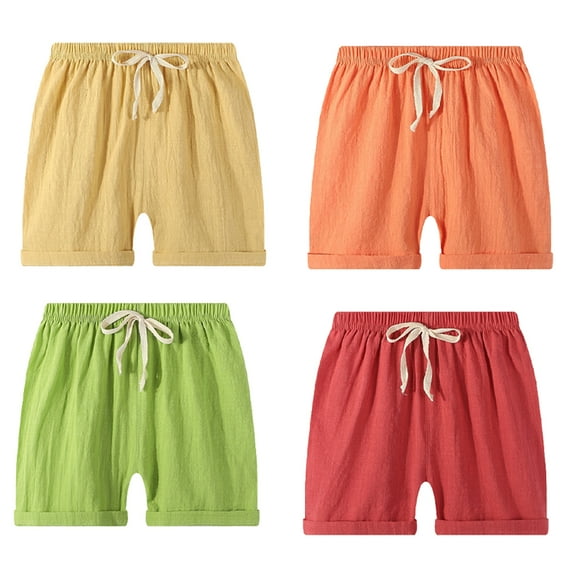 Esaierr Boys Girls Lounge Shorts Pants for Kids Teen,Baby Summer Sports Jogger Short Baby Short Solid Color Cotton Soft Comfy Active Athletic Shorts Sweatpants,Size 2-13Years