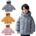 thumbnail image 1 of Esaierr Boys Girls Puffer Cotton Jacket for Kids Toddler Hooded Winter Coat Printing Thickened Cotton Outerwear for 1-7Y, 1 of 6