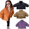 thumbnail image 1 of Esaierr Boys Girls down Puffer Jacket for Kids Baby ，Toddler Autumn Winter down Coat Thick Warm Outwear Short Standing Collar Casual Kid Cotton Snowsuit Jacket for 2-8Y, 1 of 7