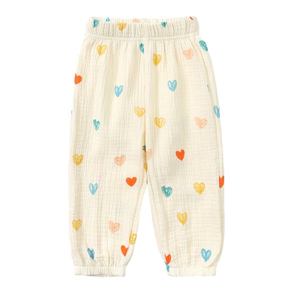 Esaierr Boys Girls Spring Summer Sweatpants for Kids Toddler Baby,Unisex Kid Jogger Pants Athletic Pants Elastic Floral Trousers Loose Long Pants Mosquito Repellent Pants ,Size 1-8T