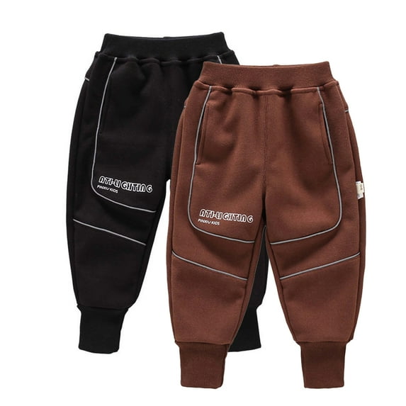 Esaierr Boys Girls Youth Soft Cotton Athletic Jogger Fleece Lined Sweatpants weatpants with Pockets Active Casual Wear Pants 2-7Y