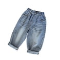 thumbnail image 1 of Esaierr Boys Girls for Kids Toddler Leisure Jeans,2-7Y Baby Jeans Fall Autumn Solid Color Pants Toddler Elastic Denim Pants, 1 of 1