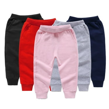 Esaierr Boys Joggers Pants Sweatpants for Kids Baby,Little Big Boys Spring Fall Color Casual Trousers Toddler Elastic Waist Sports Sweat Pants ,Size 1-11T