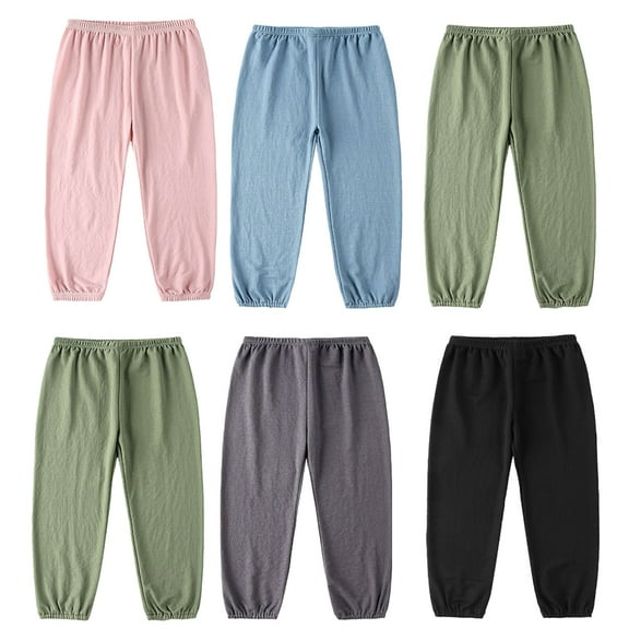 Esaierr Boys Kids Baby Girls Sweats Pants Sport Jogger Toddle Sweatpants Cotton Casual Workout Pants Spring Fall Active Long Pants Air-Conditioning Pants for 1-10T