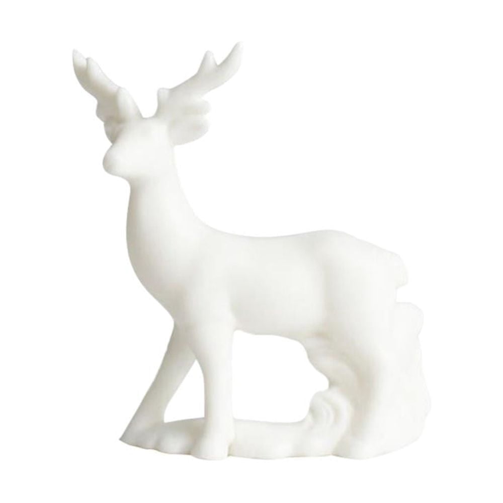 Esaierr Ceramic Crane Figurine Chinese Animal Statue Lucky Bird Figurine Home Decor Jade White Crafts Crane Ceramics Home Decoration
