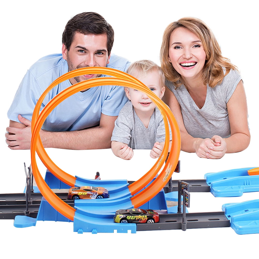 Esaierr Electric Car Race Track Set Toys for Toddler Kids Boys Pinwheel
