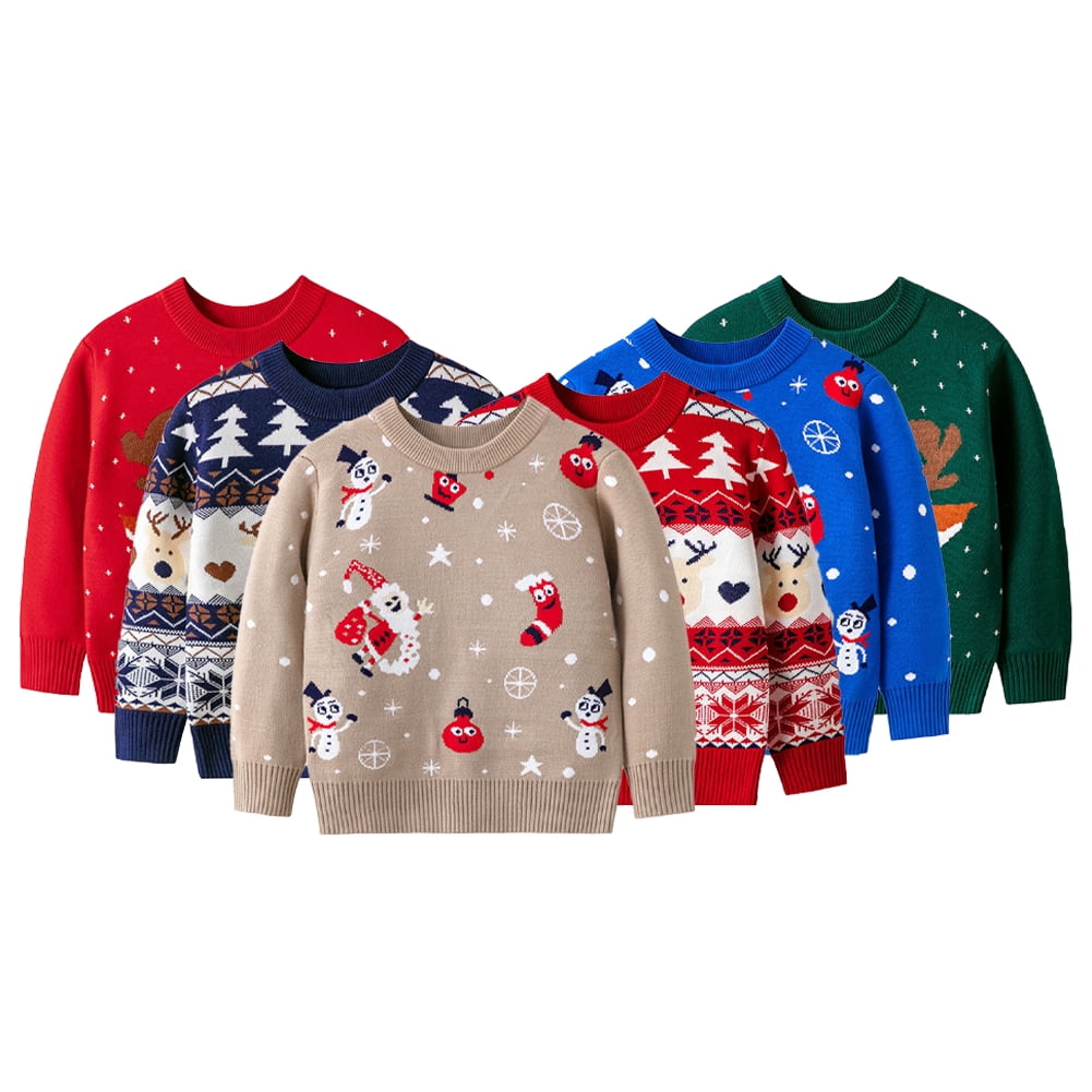 Esaierr Fall Winter Toddler Kids Christmas Sweater for Boys Girls Toddlers Christmas Sweaters