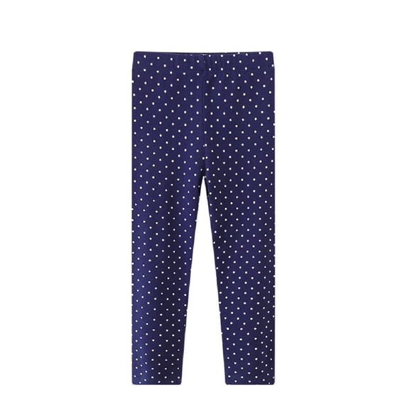 Esaierr Girls Anti-Mosquito Stretch Leggings for Toddler Baby Kids Solid Color Polka Dot Outer Stretch Fall Leggings for 2-7 Years Old Princess Dress Matching Leggings
