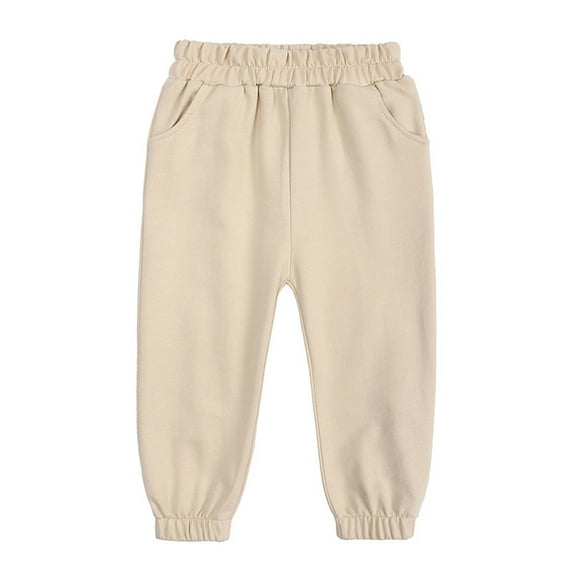 Esaierr Girls Boys Jogger Pants Spring Fall Sweatpants for Kids Toddler Solid Color Athletic Sports Pants 1-13Y Middle Large Children Casual Pants