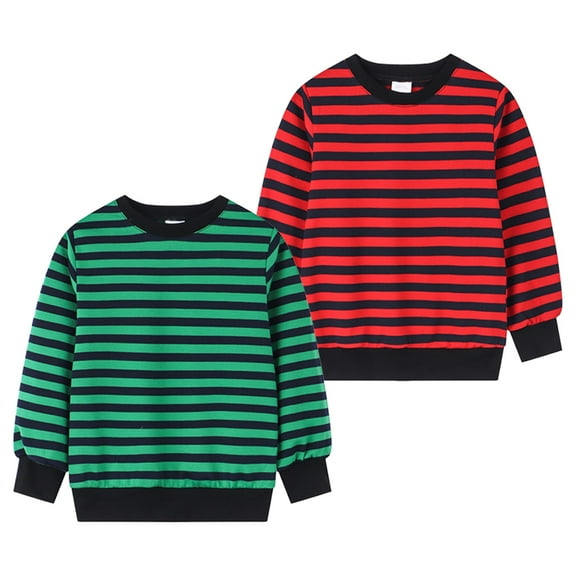 Esaierr Girls Color Block Sweatshirts for Kids Toddler Long Sleeve Crewneck Sweatsuit 4-12Y Spring Fall Casual Loose T Shirts Tops