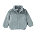 thumbnail image 1 of Esaierr Girls Fleece Winter Coats Baby Crewneck Jacket Tops Kids 3M-3Y Windproof Cuffs Short Outerwear Zipper Warm Outerwear, 1 of 6
