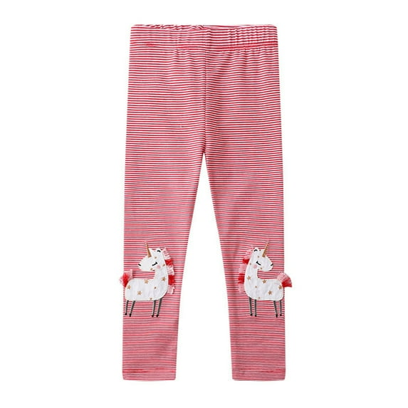 Esaierr Girls Leggings Pants for Kids Toddler Summer Trousers Soft Comfortable Athletic Elastic Tights Pants for 1-8Y