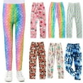thumbnail image 1 of Esaierr Girls Leggings Tights for Kids Toddler,Little Girls Stretch Pants Baby Girls Printed Bottoms Summer Spring Stretch Pants Trousers for 3-10Years, 1 of 8