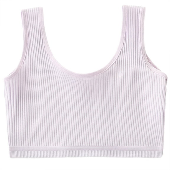 Esaierr Girls Sports Bras for Kids 10-13Y Teens Girls Racerback Vest-Style Sports Underwear Bra Student Training Bras for Development Period