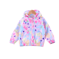 thumbnail image 1 of Esaierr Girls Rain Jacket for Kids Toddler Baby Hooded Zipper Full Print Cartoon Elasticized Hem Spring Autumn Outerwear Jacket 3-8 Years Girls Windbreakers, 1 of 5