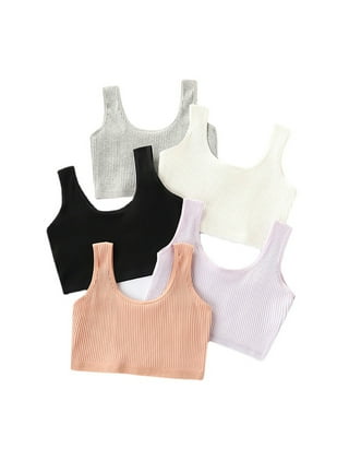 4Pcs Underwear Adjustable Bra Teenage Girls Cotton Training Bra Children  10-13Y
