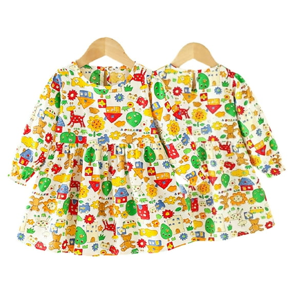 Esaierr 1-8 Years Girls Long Sleeve Dress for Baby Toddler,Fall Winter Casual Dresses,Fashion Casual Dress,Bottom Dress for Girls Clothes
