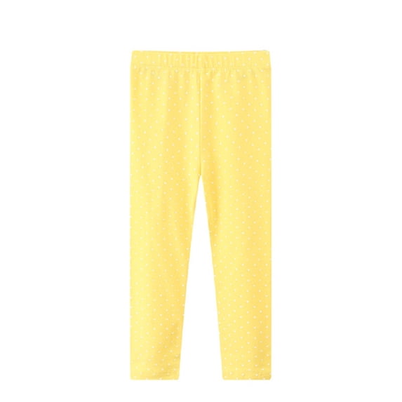 Esaierr Girls Striped Leggings for Toddler Baby Kids Cotton Solid Color Outer Wear Spring Autumn Warm Leggings for 2-7 Years Old