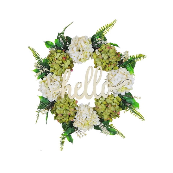 Esaierr Hello Simulation Garland Door Decoration Window Decoration Wall Hanging Hydrangea Vine Circle
