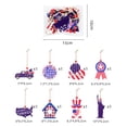 thumbnail image 1 of Esaierr Independence Day Decoration 8PCS Red White and Blue Wooden Decoration with String American Home Party Hanging Ornaments, 1 of 5