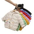 thumbnail image 1 of Esaierr Infant Toddler Boys Girls Winter Down Cotton Jacke Baby Cartoon Coats Ears Hooded Short Outwear Thickening Snowsuit for 9 Months-4 Years, 1 of 5