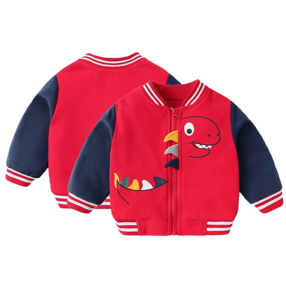 Esaierr Infants Baby Boys Girls Baseball Jacket for Newborn Cotton Varsity Jacket Outwear Long Sleeve Button Spring Fall Unisex Baseball Coats for 2-24 Months