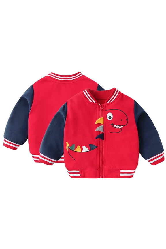 Infants Baby Boys Girls Baseball Jacket for Newborn Cotton Varsity Jacket Outwear Long Sleeve Button Spring Fall Unisex Baseball Coats for 2-24 Months