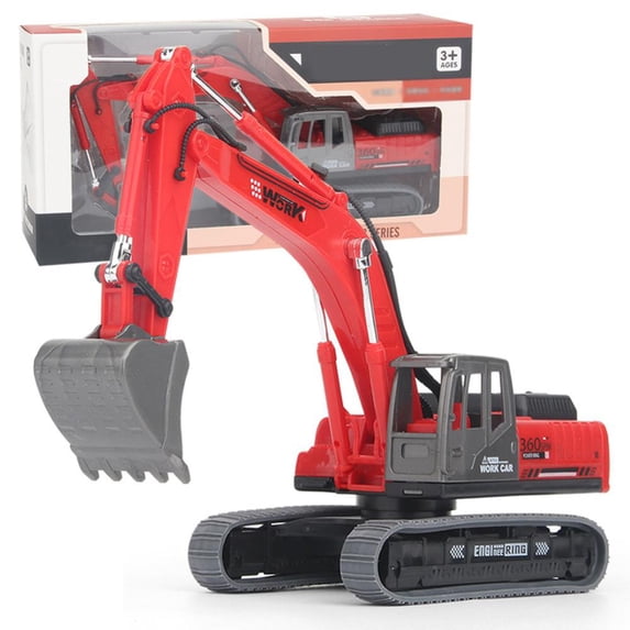 Esaierr Kid Car Toy Simulation Large Engineering Vehicle Boy Inertial Excavator Toddler Plastic Toy