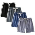 thumbnail image 1 of Esaierr Kids Baby Boys Girls Cotton Linen Shorts Casual Solid Colour Jogger Short Pants Summer Lacing Beach Shorts with Pockets Size 2-13T, 1 of 9