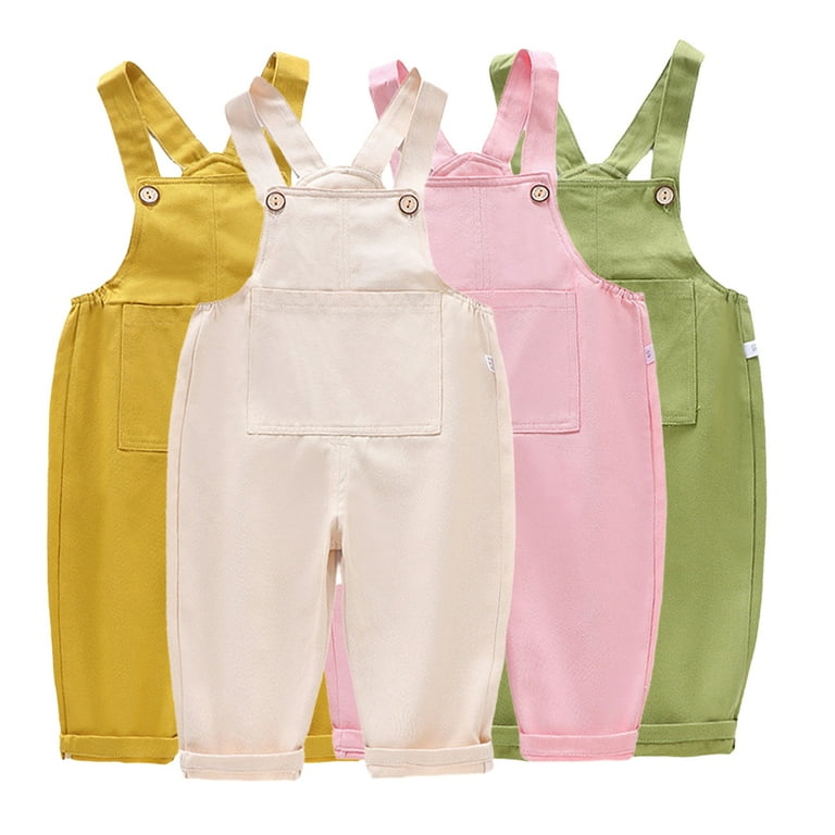 PINK LONG OVERALL WITH THIN STRAPS IN COTTON, NEWBORN PINK LONG OVERALL WITH THIN STRAPS IN COTTON, NEWBORN