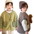 thumbnail image 1 of Esaierr Kids Baby Boys Girls Fall Winter Cotton Coats Top 9M-6Y Toddler Button Padded Jacket Thickened Warm Infant Winter Cotton Outerwear Top, 1 of 8