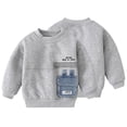 thumbnail image 1 of Esaierr Kids Baby Boys Girls Fall Winter Fleece Sweatshirt 1-7Y Toddler Casual Warm Sweatsuit Round Neck Pullover Top Unisex Winter Sweater Autumn Winter for 1-7T, 1 of 6