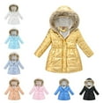 thumbnail image 1 of Esaierr Kids Baby Boys Girls Winter Warm Long Jacket Toddler Thick Warm Hooded Coats Zipper Waterproof Windproof Snowsuit Medium Length Big Little Boys Girls Jacket Winter Outwear for 3-3 Years, 1 of 8
