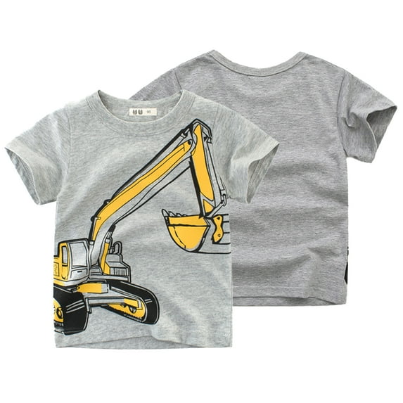 Esaierr Kids Baby Boys Summer T-Shirts Short-Sleeve Tees Toddler Summer Crew Neck Top Casual Pullover Cute Short-Sleeve Shirts Cotton Tees for 1-10Y